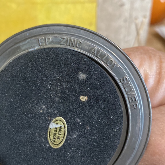 Vintage blue gemmed EP zinc Aloy silver cat ring holder - Picture 4 of 8